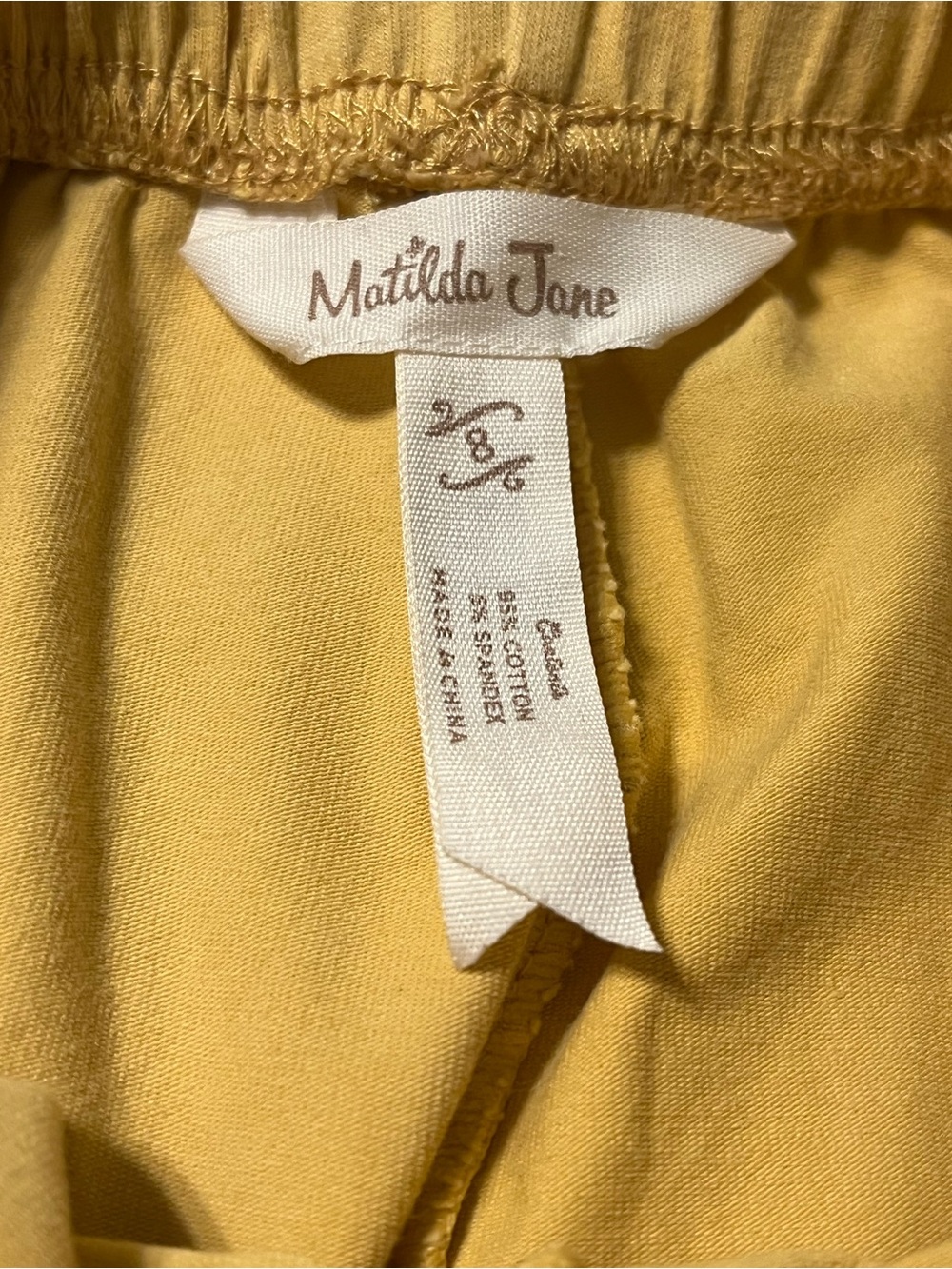 Matilda Jane Mustard Ruffle-Hem Pants - Picture 4 of 5